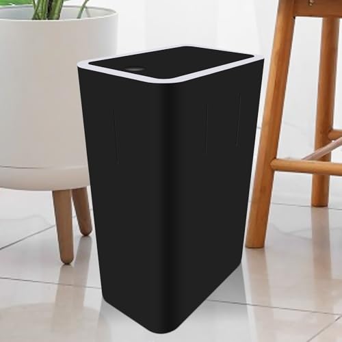 Poubelle en plastique 12 L Abaigeal pour cuisine et chambre avec couvercle