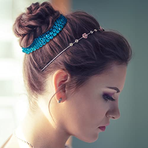 MTLEE Rhinestone Bun Clips with Tassels #TOP24
