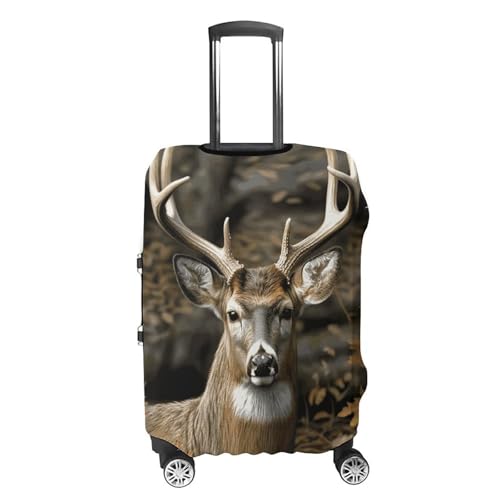 Camouflage Deer Printed Luggage Cover Protector, Fits 18-32 Inch Luggage4