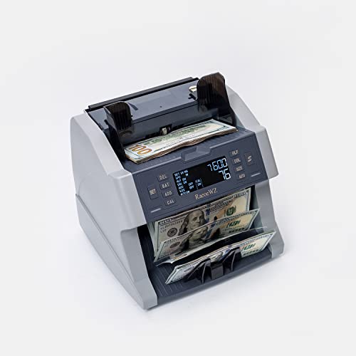 Raeoewz Y5568 Money Counter Machine With Value Count, Usd, Euro, Uv/Mg/Ir/Dd Counterfeit Detection, Top Loading Bill Counter With Add& Batch Modes, Cash Counter With Lcd Display, 1500 Notes/Min Speed #TOP6