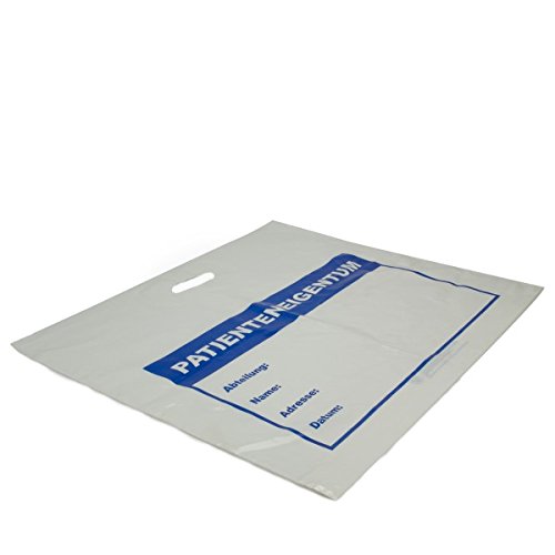 Sac de transport patient LDPE de propriété pour objets personnels maison de retraite