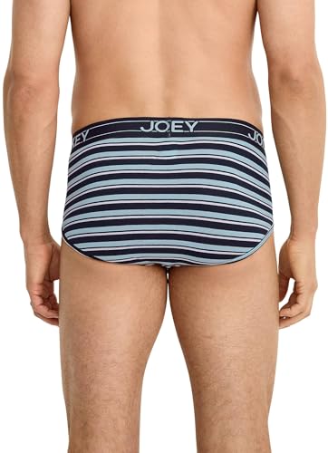 Jockey Men's Underwear Lightweight Cotton Blend Brief - 5 Pack, Mid Grey/Bluest Blue/Suitable Stripe/True Navy/Red Pear, XL2