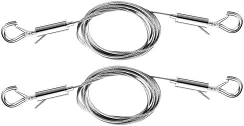 4PCS Multi-Purpose Picture Hanging Wire Kit,4.9FT Adjustable Heavy Duty Stainless Steel Rope for Hanging Lighting,Mirrors,Frames,Flower Pots,Signage,Curtains and Clothing,Hold Up to 30kg