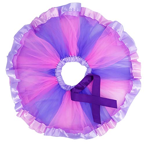 Toddlers Layered Tulle Rainbow Tutu Skirt with Flower Crown Wreath Headband for Baby Girls 0-24 Months.2
