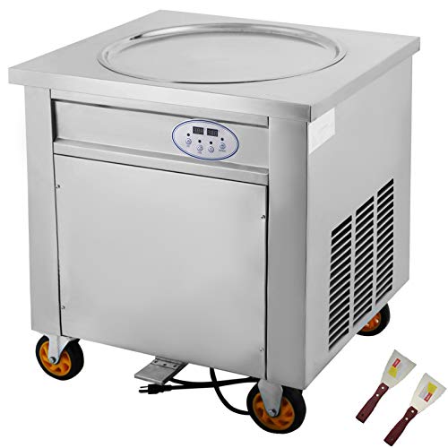Happybuy 1800W Commercial Ice Roll Maker 1800W Fried Yogurt Cream Machine Perfect