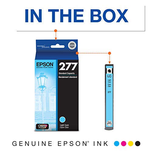 Epson T277 Claria Photo Hd Ink Standard Capacity Light Cyan Cartridge (T277520) For Select Epson Expression Printers #TOP1