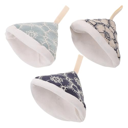 Fundas triangulares para mango de olla (3 uds.) de algodón y lino resistentes al calor 2