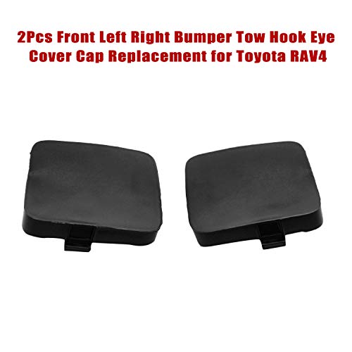 Ajcoflt 2Pcs Frente Esquerda Direita Bumper Bumper Hook Eye Cover Cap Substituição para Toyota RAV4