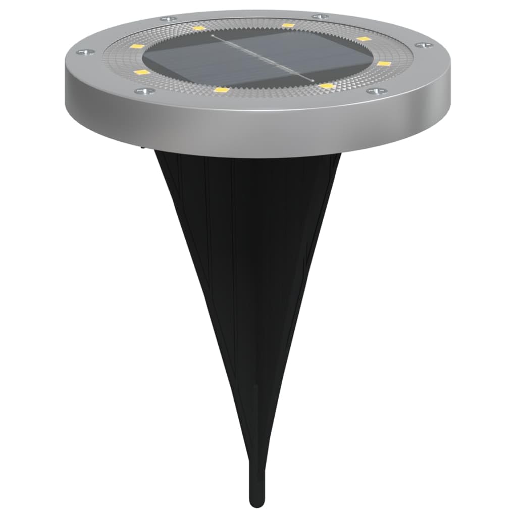 vidaXL Solar Bodenleuchten 12 Stk., Bodenleuchte mit Erdspieß, Bodenstrahler mit IP65-Schutzart, Solarleuchte Außenleuchte, Warmweiß