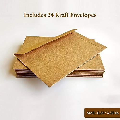 Image of alterEgo Letter Writing Paper and Envelopes (A5 Size, Pack of 24) - Stationery Ideal for Poems, Lyrics, Invitation, Expressing Gratitude etc - with Envelopes made of premium Kraft paper (Avian Duo)