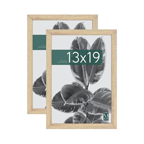 MCS Studio Gallery 13x19 Picture Frame Natural Woodgrain, Rectangle Photo Frame for Photos, Posters & Art Prints (1-Pack)