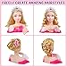 Cleboen Hair Styling Doll Head Makeup Kit for Girls Toys - Kids Hair Salon Pretend Playset with Hairdryer, Curling Iron, Headwears & Real Makeup, Birthday Gift for Girl 3 4 5 6 7 8+
