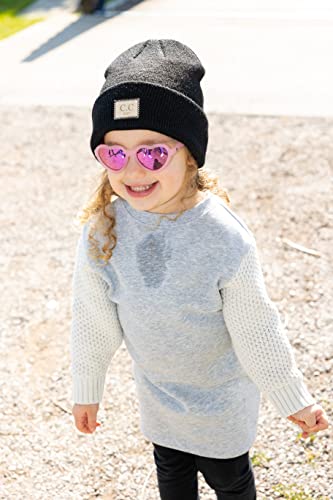 Image of Funky Junque Kids Cozy Knit Winter Beanie Hat - Perfect Holiday Stocking Stuffer