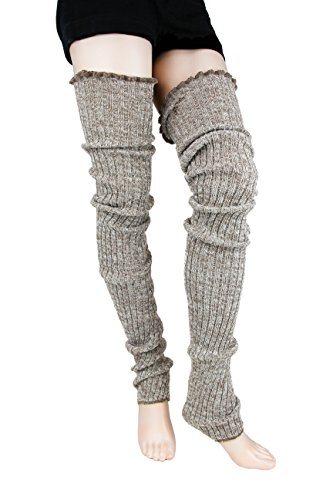 Foot Traffic Cable Knit Legwarmers (Super Long,...
