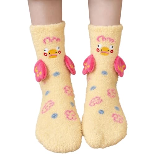 Fzybdd Fuzzy Socks for Women Funny 3D Winter Thicken Fleece Thermal Socks - image 1