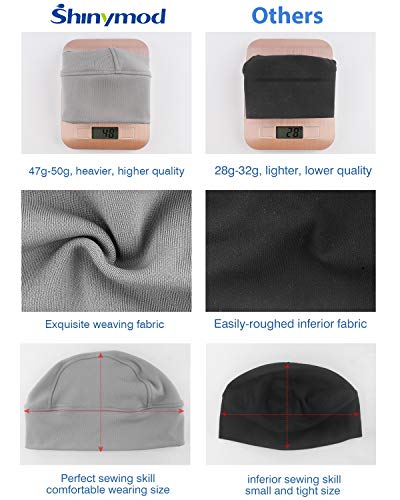 SHINYMOD Helmet Liner,Skull Cap Running Beanie Sweat Wicking Winter Thermal Outdoor Cycling hat Warm Hard Hat Liner for Men and Women-Gray - Thumbnail 3