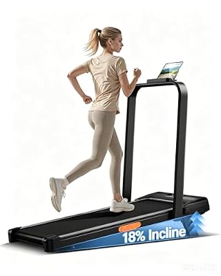 2.5HP Foldable Treadmills for Home with Handle Compact Small Quiet Under Desk Walking Treadmill 300LBS with Romote Control