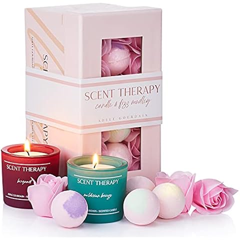 ADELEGOURDAIN Candles Gifts for Women, Birthday Gifts for Her, Gifts for Mum, Scented Candle and Shower Steamers Set, Presents for Anniversary, New Home or Pamper Gift Cover