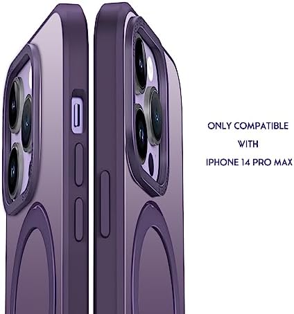 simptech Ultimate Protection Case for iPhone 14 Pro Max Magsafe Compatible with Aerospace Alloy Hidden Stand,Military-Grade Material, X-SHOCK Reinforcement,360° Shockproof Purple