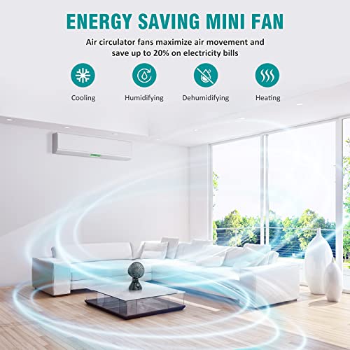 Attlooq Usb Desk Fan, Small Portable Desktop Personal Fan 3 Speeds Strong Airflow, Adjustable Tilt Automatic Swing Cooling Fan, Quiet Small Desk Fan For Home Office Bedroom Indoor #TOP6