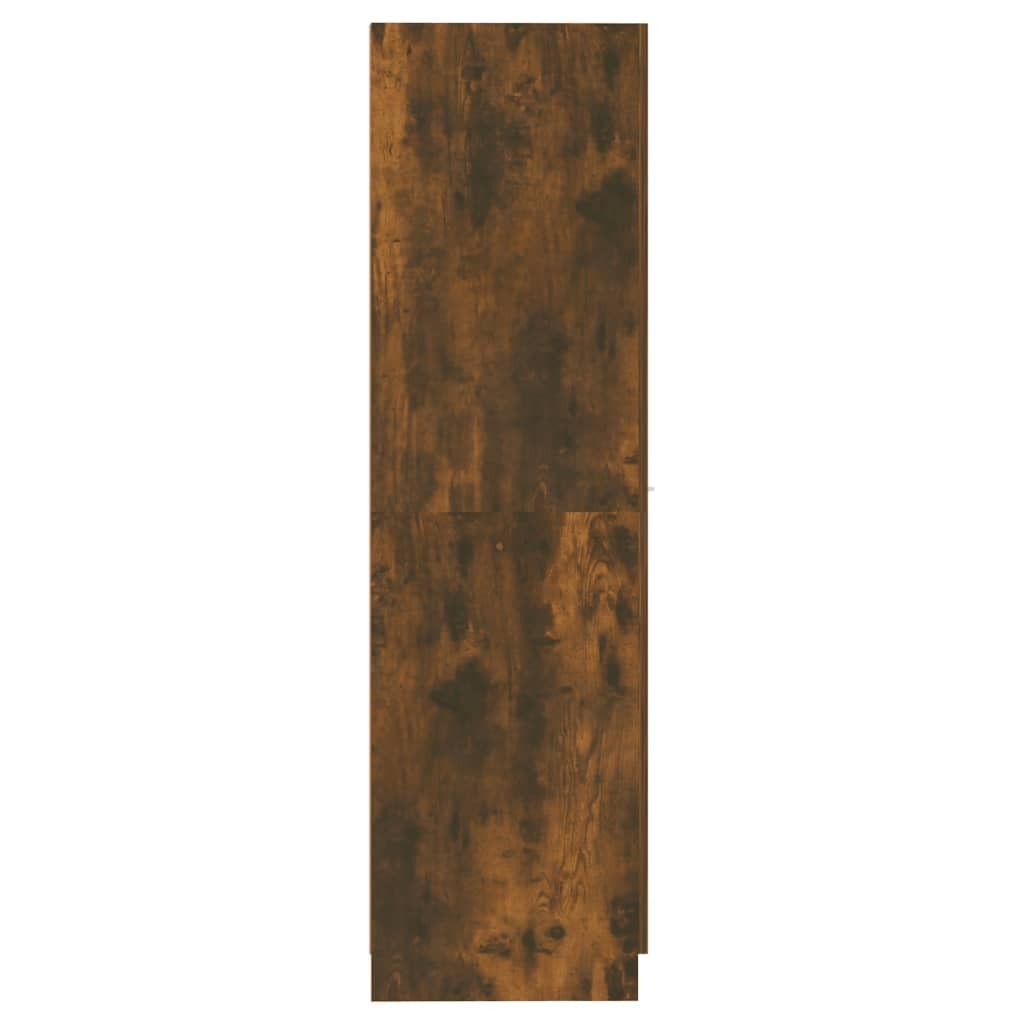 Armario farmacéutico de madera de roble ahumado, 30 x 42,5 x 150 cm, con diseño extraíble, cajón, compartimento para oficina, salón, pasillo, sótano, taller, bandeja organizadora