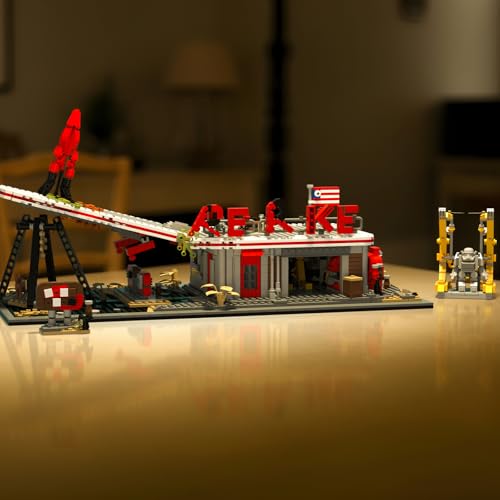 Gas Station Building-Bricks Set - Game and TV Series Scenes Modular Collection Kit with Minifigures 1768 Pcs Building Set for Adults & Teen & Movie and Game Lovers by Givenni - Used condition - Image 5
