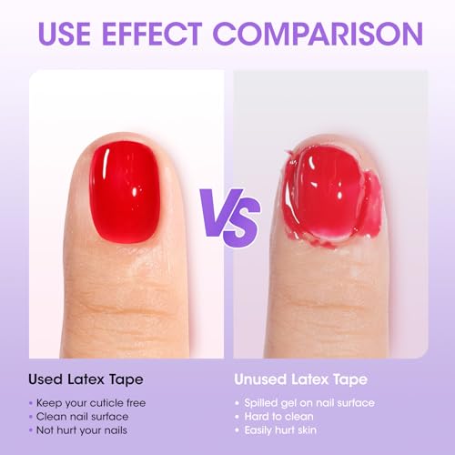Gellen Gel Polish Remover Latex Tape for Nails, Fast Drying Liquid Latex Nail Polish Barrier Peel off Latex Tape Gel Remover Kit Cuticle Guard for Nail Art Liquid Latex Barrier Protector - Thumbnail 2