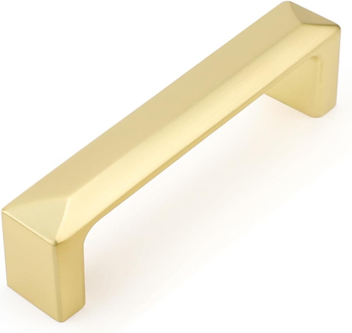 Haidms 10 Pack Gold Cabinet Handles 3 Inch(76mm) Hole Center Soild Zinc Alloy Brushed Gold Cabinet Pulls Kitchen Drawer Pulls Cupboard Hardware for Kitchen