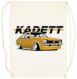 Hochwertiger Druck Kadett C Oldtimer Trainingstasche Aus Baumwolle. Beigefarbener Turnbeutel
