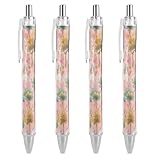 THKVSV Cheerful Capybara - Bolígrafo retráctil de 0,5 mm, tinta negra, escritura suave, 4 unidades