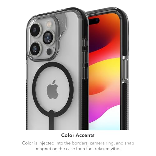 Image of ZAGG Santa Cruz Snap iPhone 15 Pro Case - MagSafe Phone Case, Drop Protection (13ft /4m), Durable Graphene, Anti-Yellowing, and Scratch-Resistant Phone Case, Purple