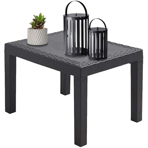 idooka Faux Rattan Side Table for Outdoors Cover