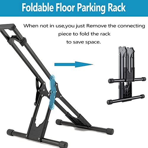 Yontuo Bike Floor Stand Rack- Indoor Bike Stand For Garage/Home - Bike Storage Bicycle Parking Rack Fit Bikes With The Tires Not More Than 2.8"(7.1Cm) In Width #TOP5