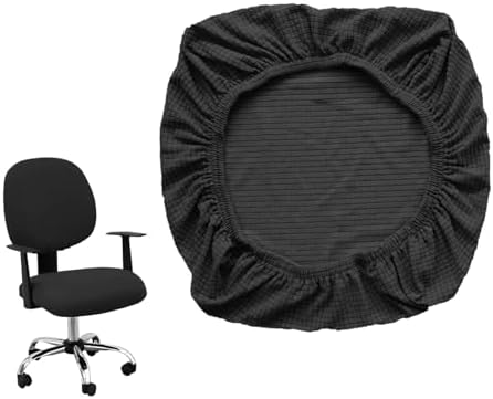 Gaming Chair Cover Thyores 2 Pcs Office Computer Chair Seat Covers, Removable Washable Anti-dust Desk Chair Seat Slipcovers Protectors - Black Butterfly Chair