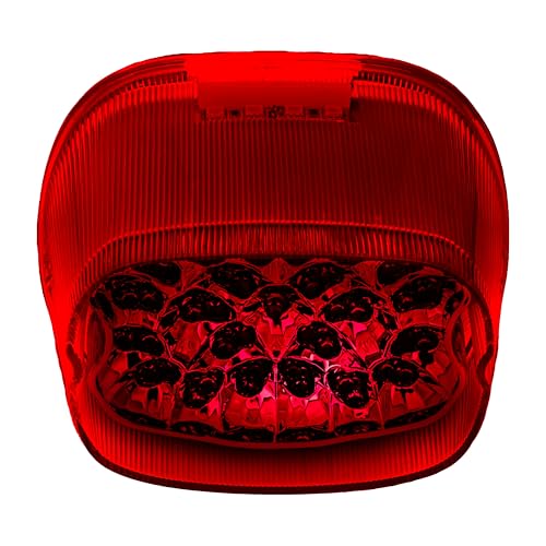 Eagle Lights 8900TL2-R Squareback LED Tail Light Kit with Integrated Turn Signals for Harley Davidson Motorcycles - Red - Thumbnail 4