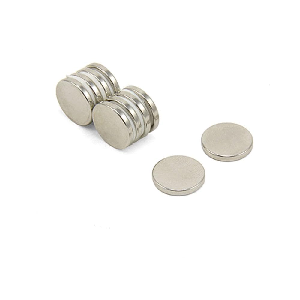 N42 Neodymium Magnet for Arts, Crafts, Model Making, DIY, Hobbies, Office and Home - 14mm dia x 2mm thick - 1.7kg Pull - Pack of 10