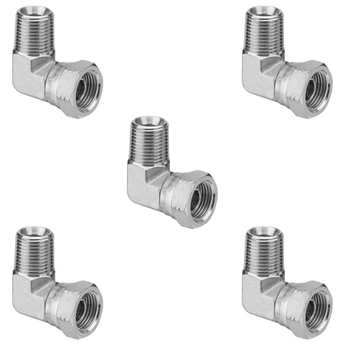 Image of 90 Elbow Hydraulic Fitting: 1 /2 inch NPTF Male x 1 /2 inch NPSM Female