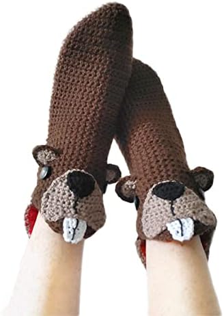 Loalirando Funny Animal Socks Creative 3D Chameleon Knit Sock Knitting Cuff Winter Warm Socks Kids Adults Novelty Cartoon Animal Crocodile Socks