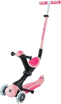GLOBBER GO-UP Deluxe Lights - 3 in 1 Tricycle, 120/80 mm, ABEC 9, 3 Wheels, Height Adjustable, LED Light Wheels