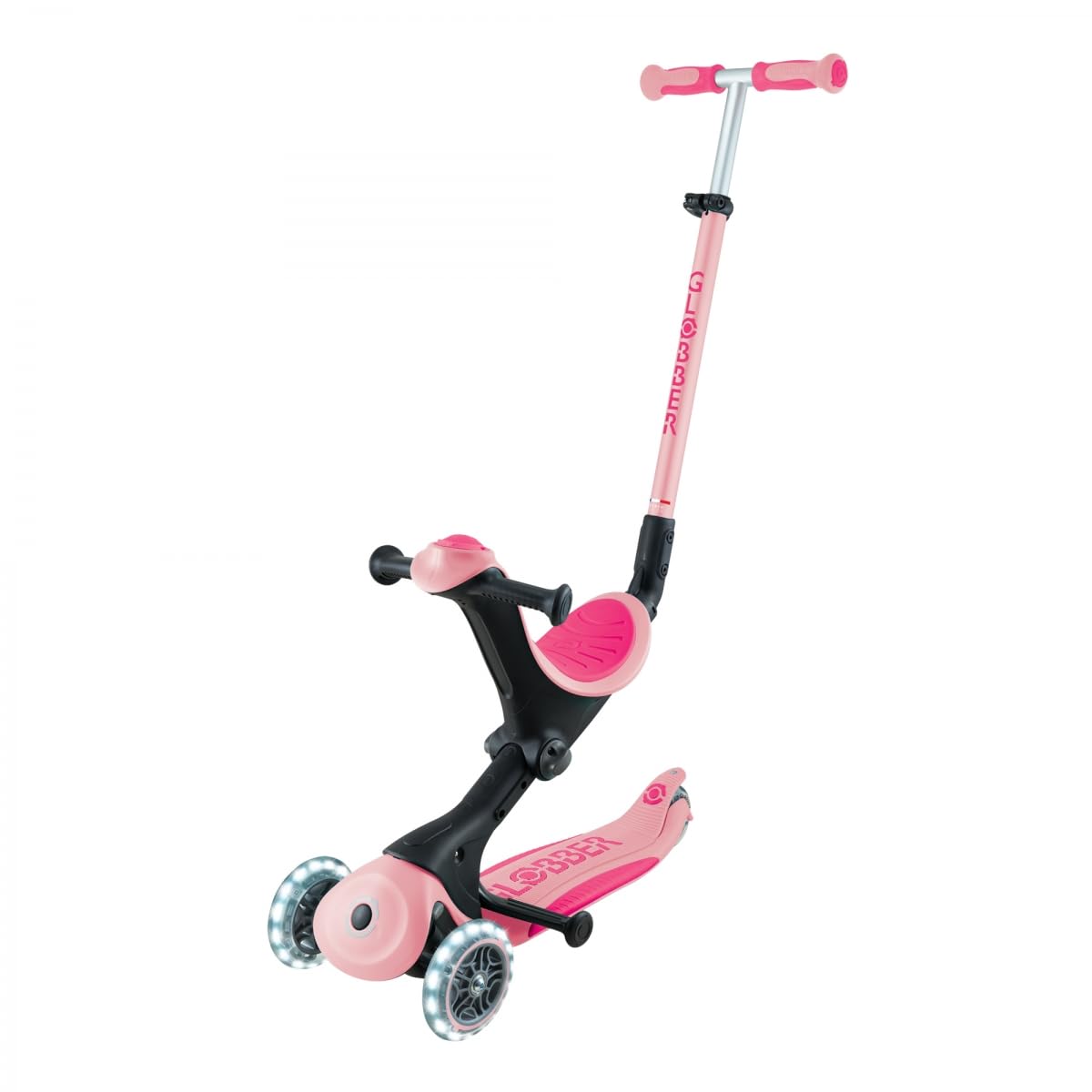 Globber - GO UP Deluxe Lights - Trottinette évolutive 3 Roues avec siège, pour Les Enfants de 15 Mois à 6 Ans