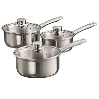 Gourmet Stainless Steel Saucepan Set of 3 14X6.5cm Baccarat