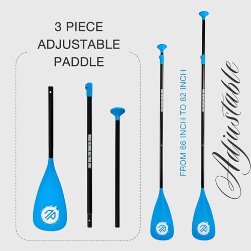 Image of niphean 4-Piece Kayak Paddle, Adjustable Paddle Board Paddles, Lightweight SUP Paddle, Detachable Stand Up Paddle Board Accessories Oars with Aluminum Alloy Shaft and Fiberglass Blade