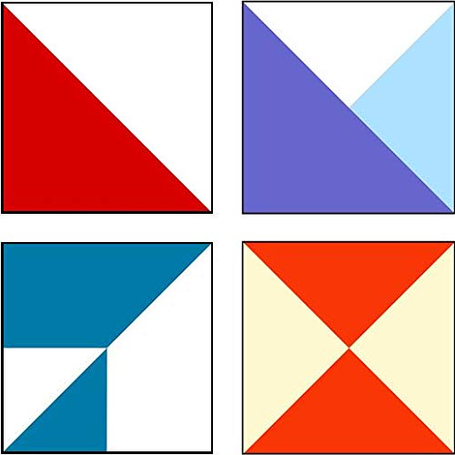 Amazon.com: Bloc Loc Half Square Triangle Multiple-Sized 6-1/2