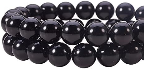 PandaHall Elite Natural Obsidian Beads Strands For Jewellery Making (1 Strands) Round, 8mm, Hole: 1mm about 15.7 inchs Long