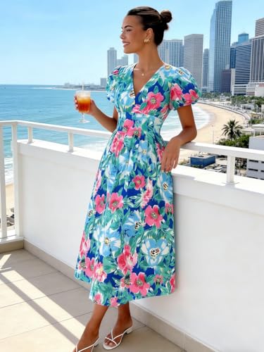 Image of Flessibili Womens Summer Floral Maxi Dress Wedding Guest Party Long Dresses 2026