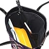kkvhhyuo Purple Print Leather Tote Bag Reusable Large Handbags Shoulder Bag with Zipper and Pockets Shopping Bag for Work, School, Travel #4