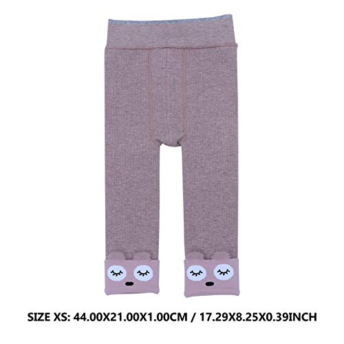 ABOOFAN Bebê Meninas Legging Calça Criança Outono Engrossar Calça Animal Sem Pé Calça Calça Criança