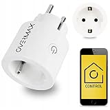 OVERMAX Flow Control, Smart Home 16A 4000W Steckdose, misst Energieverbrauch, Betriebszeitplan, Sprachsteuerung, funktioniert mit Alexa, Google Home, WLAN, WiFi Plug 2,4 GHz