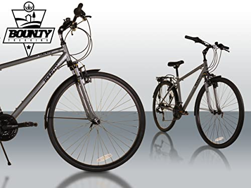 Bounty Country Hybrid Bike - Leichter Alu-Rahmen, 18-Gang-Shimano-Schaltung, Zoom-Federgabel - perfekt für Radsportbegeisterte