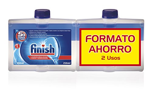 Finish Limpiamáquinas líquido lavavajillas - 250ml x2 - contra grasa y cal